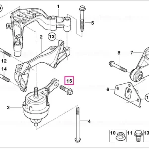 Vezi acum Șurub hexagonal M12X1,5X35-10.9 - BMW