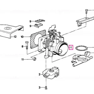 Ansamblu carcasă clapetă accelerație - BMW Transport gratuit