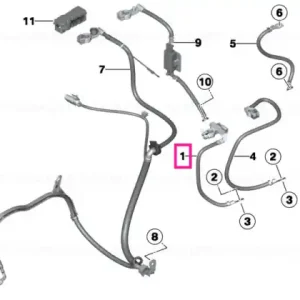 Battery lead, negative, IBS Plată securizată