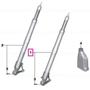 Fork stanchion, gold, left Cumpără online