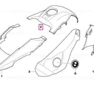 Capac rezervor mijloc ALPINE-WHITE 3 - BMW Motorrad Reduceri