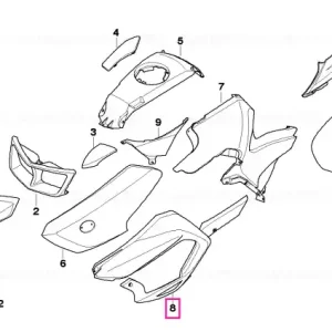 Engine spoiler right SLATE-DARK Premium