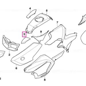 Capac triunghiular oglindă dreapta BIARRITZBLAU - BMW Motorrad Transport gratuit