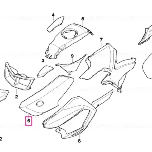 Ultima șansă Lateral trim panel front right TITAN-SILVER - BMW Motorrad