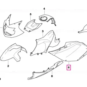 Super ofertă Trim panel left WHITE-ALUMINIUM - BMW Motorrad