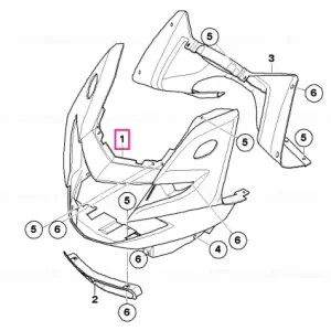 Retur ușor Trim panel, upper part DARK-GRAPHITE - BMW Motorrad