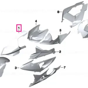 Doar azi Upper trim section, left THUNDER-GREY - BMW Motorrad