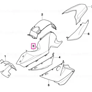 Transport gratuit Trim panel, top left NIGHT-BLUE MET. - BMW Motorrad