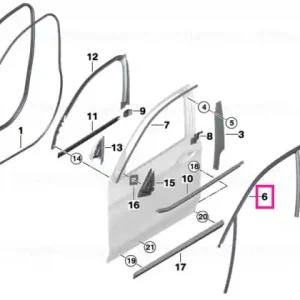 Window guide for trim front door left - BMW Reduceri