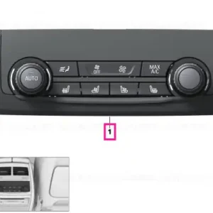 A/C control panel, rear cabin Doar azi
