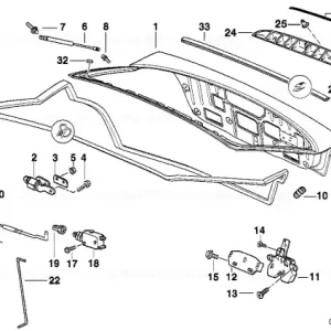 Vezi acum Garnitură capac portbagaj - BMW