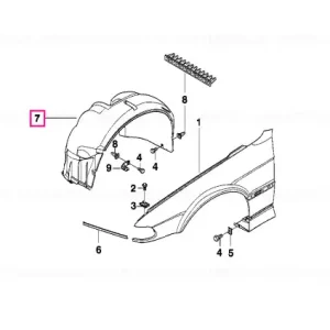 Acoperire roată față stânga - BMW Reduceri