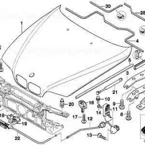 Acoperire balamă dreapta - BMW Expediere rapidă