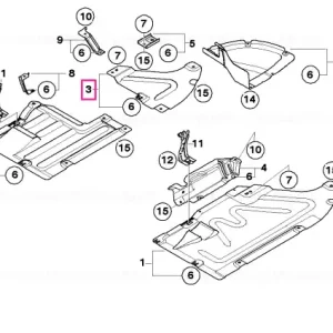 Acoperire șasiu spate centru - BMW Preț redus