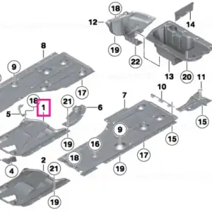 Acoperire șasiu centru - BMW Lichidare de stoc