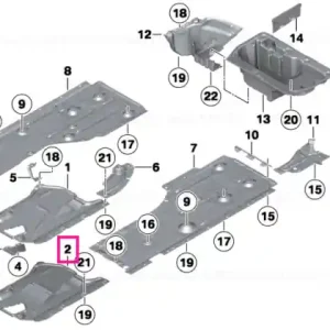 Acoperire șasiu centru - BMW Livrare gratuită