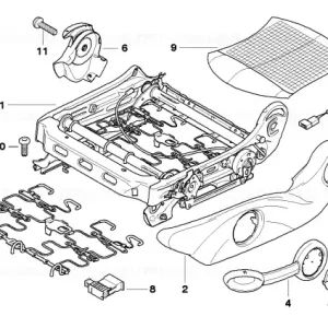Arcuire cadru scaun - BMW - Mini Plată securizată