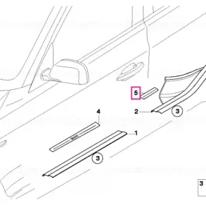 Acoperire intrare spate stânga M - BMW Nu rata