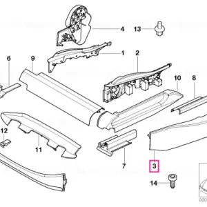 Acoperire exterior dreapta CREAMBEIGE - BMW Reducere specială