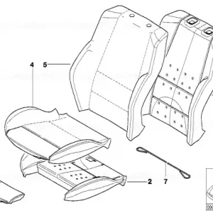 Plată securizată Tapițerie spătar - BMW