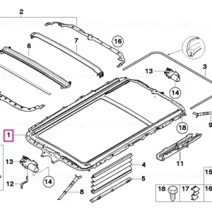 Acoperis panoramic sticlă electric BEIGE - BMW Reducere specială
