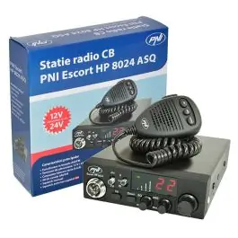 Statie Radio CB PNI Escort HP 8024 cu ASQ reglabil si alimentare 12V-24V Disponibil imediat