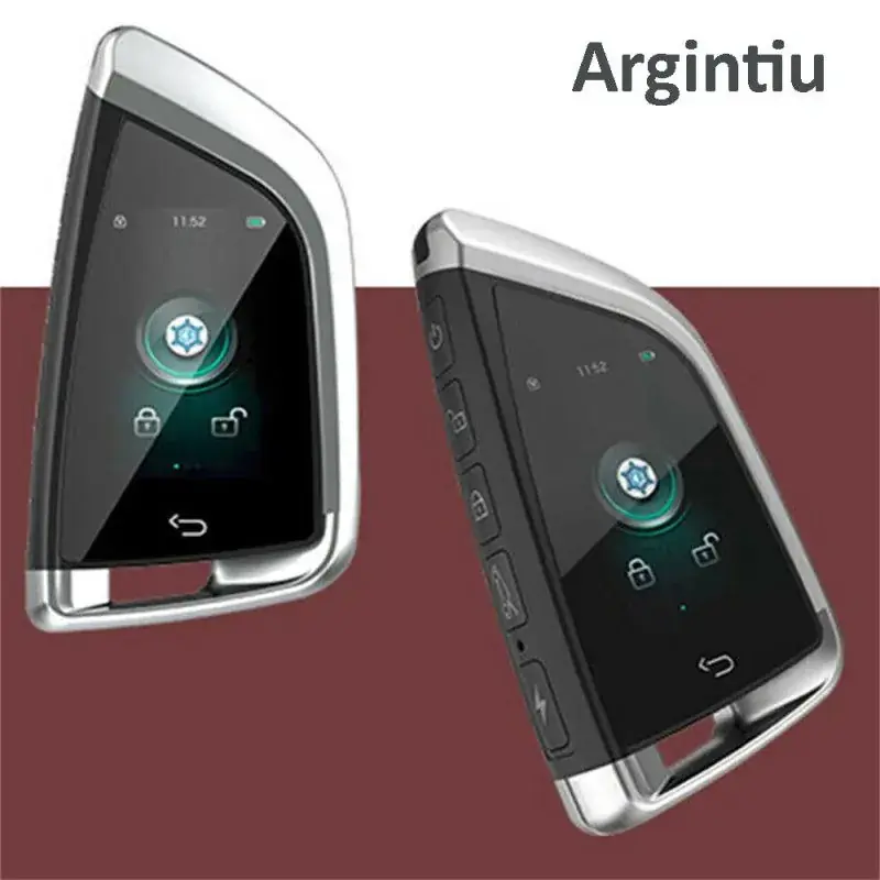 Cheie smart BMW F style cu touchscreen keyless entry argintiu Reducere de preț