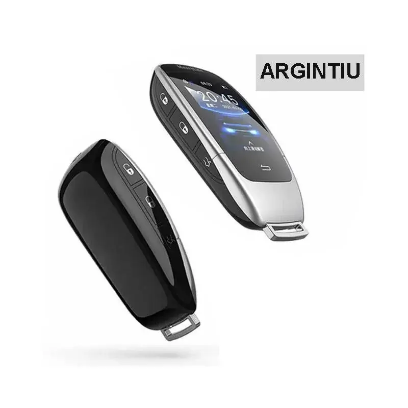 Cheie smart Mercedes-Benz cu touchscreen keyless entry argintiu Doar azi