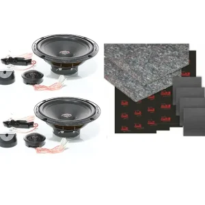 Ultima șansă Pachet difuzoare auto germane component+insonorizant 2 usi -  MX 165 EVO 6.5" pe 2 căi audio 165mm 2x80 watt RMS 3 ohm Audio System German Sound