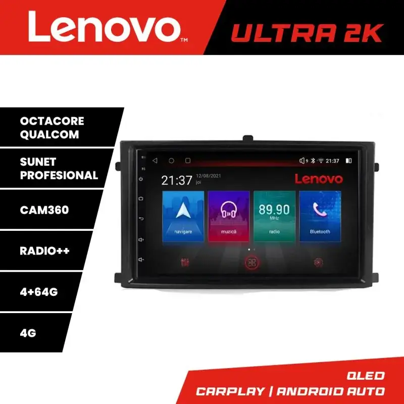 Cel mai bun preț Navigatie Rexton 2019- Lenovo Kit-REXTON 8 core QLED Qualcomm 4+64 360 Android Waze USB Navigatie Internet Youtube Radio