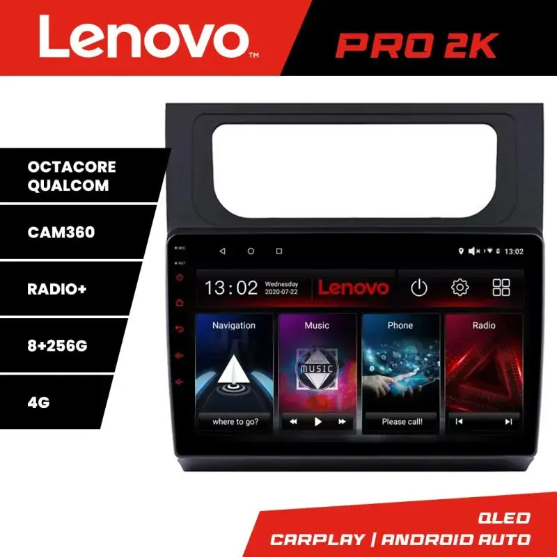Super ofertă Navigatie VW Touran 2010-2016 Lenovo Kit-touran3 8 core QLED 2K 8+256 360 Android Waze USB Navigatie Internet Youtube Radio