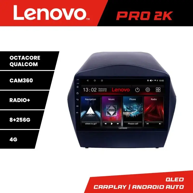 Transport gratuit Navigatie Hyundai IX35 Lenovo Kit-361 8 core QLED 2K 8+256 360 Android Waze USB Navigatie Internet Youtube Radio