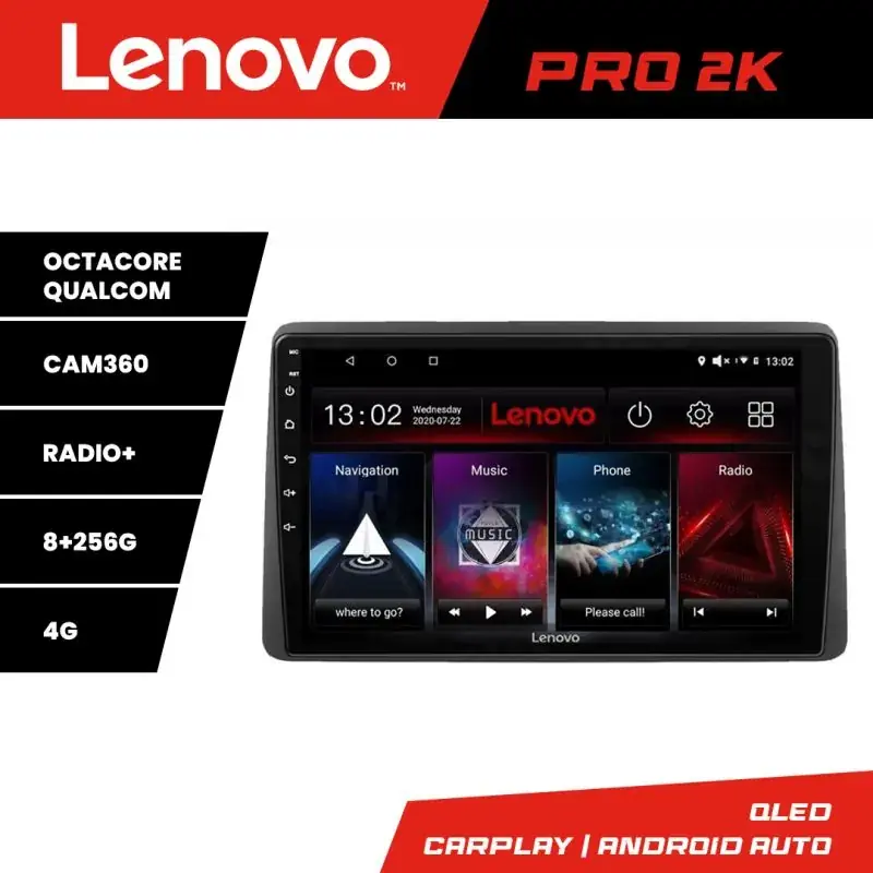 Super ofertă Navigatie Dacia Duster dupa 2019 Lenovo Kit-199 8 core QLED 2K 8+256 360 Android Waze USB Navigatie Internet Youtube Radio v1