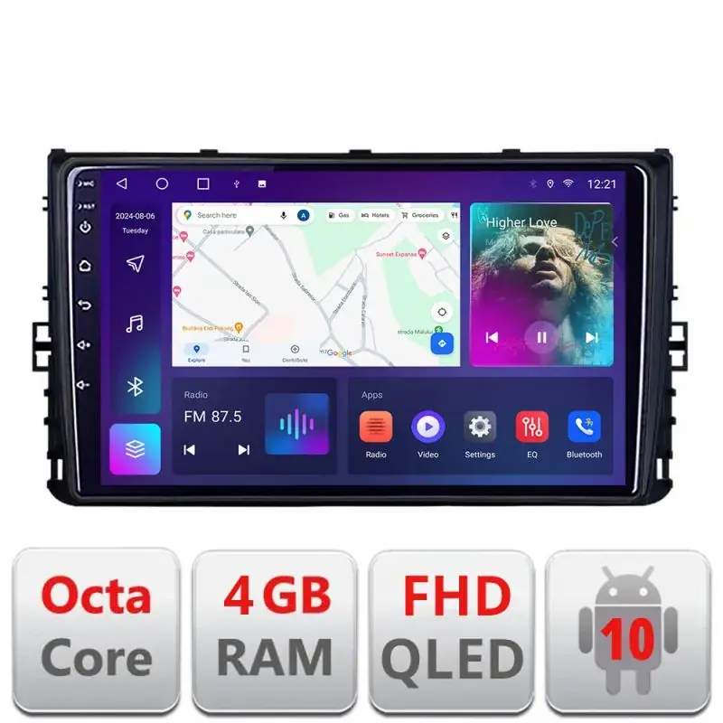 Retur gratuit Navigatie grupul VW B-933 Android Ecran QLED octa core 4+64 carplay android auto KIT-933+EDT-E309V3