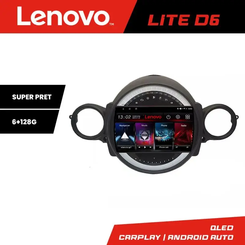 Calitate înaltă Navigatie Mini 2007-2011 8 core 6+128 GB Android Waze USB Navigatie Internet Youtube Radio Lenovo