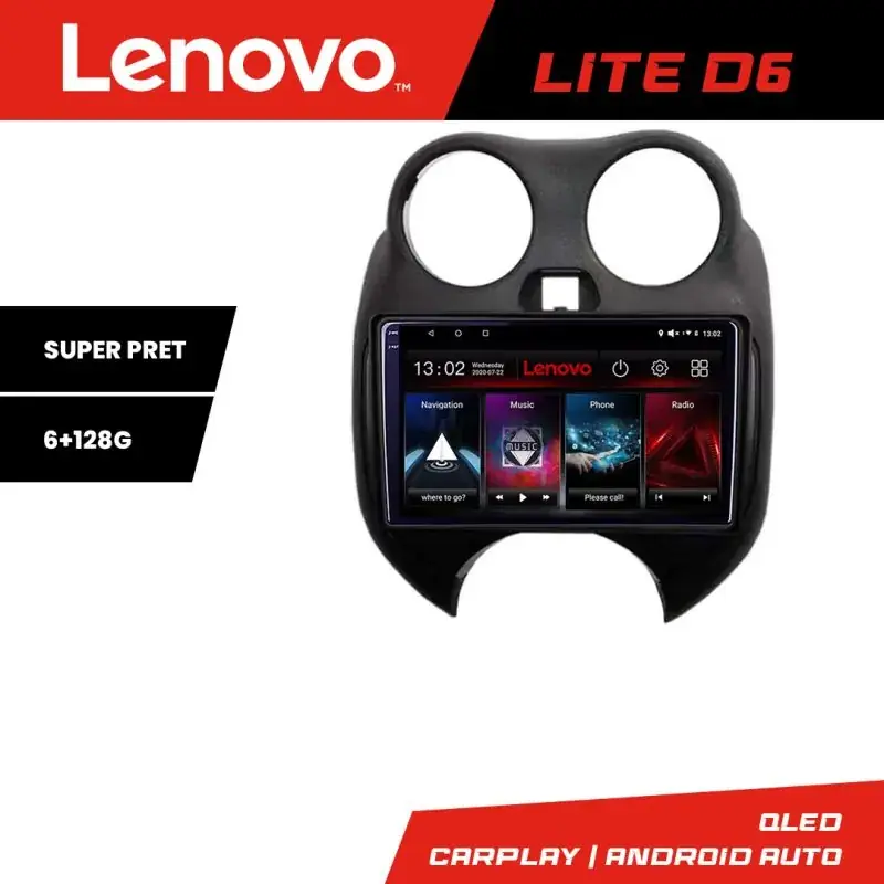 Vezi acum Navigatie Nissan Micra 2010-2014 Android radio gps internet 8 core 6+128 Lenovo