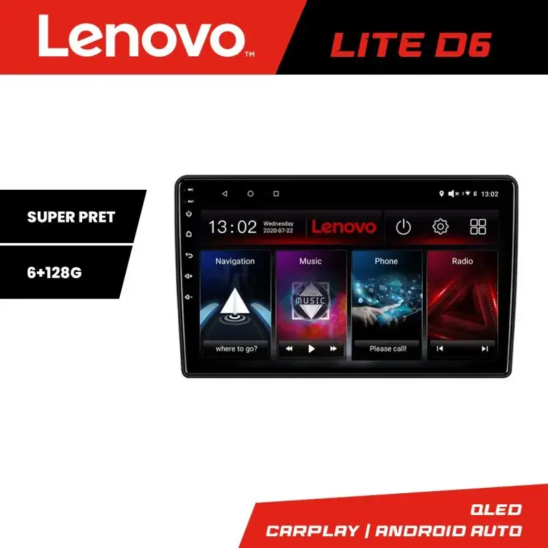 Ultima șansă Navigatie Citroen Berlingo 2008-2018 Lenovo Kit-berlingo 8 core 6+128 GB Android Waze USB Navigatie Internet Youtube Radio