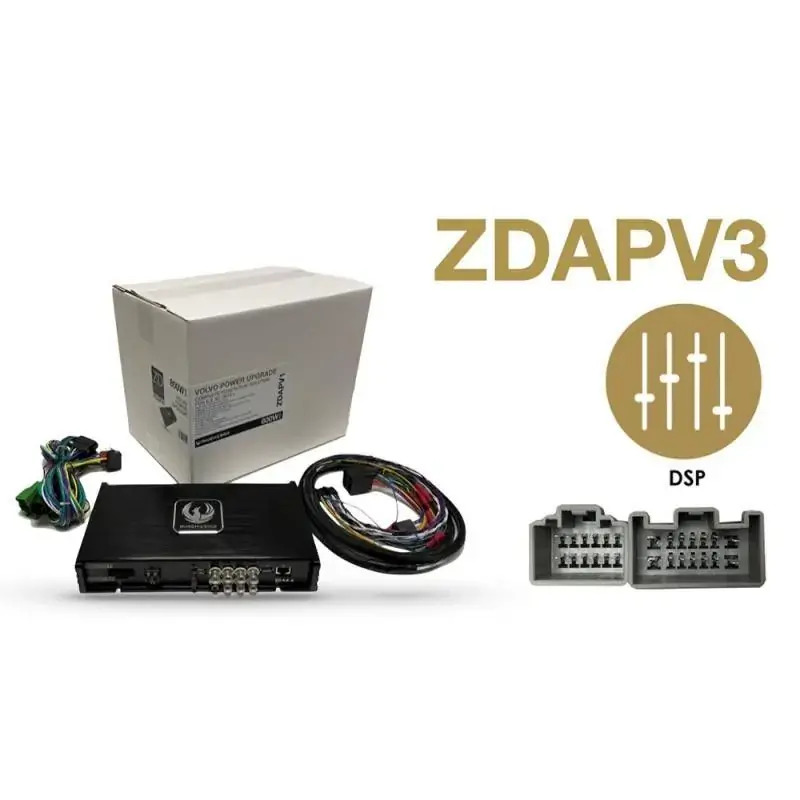Cumpărături sigure Kit de Amplificare pentru VOLVO 2006 - 2019 Phoenix Gold ZDAPV3 (Pentru mașini fără amplificator OEM) cu cabluri Plug & Play Kit VOLVO POWER UP 800 W MAX