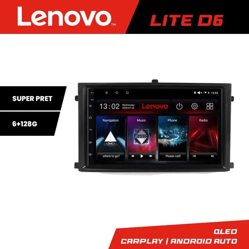 Cel mai vândut Navigatie Rexton 2019- Lenovo Kit-REXTON 8 core 6+128 GB Android Waze USB Navigatie Internet Youtube Radio