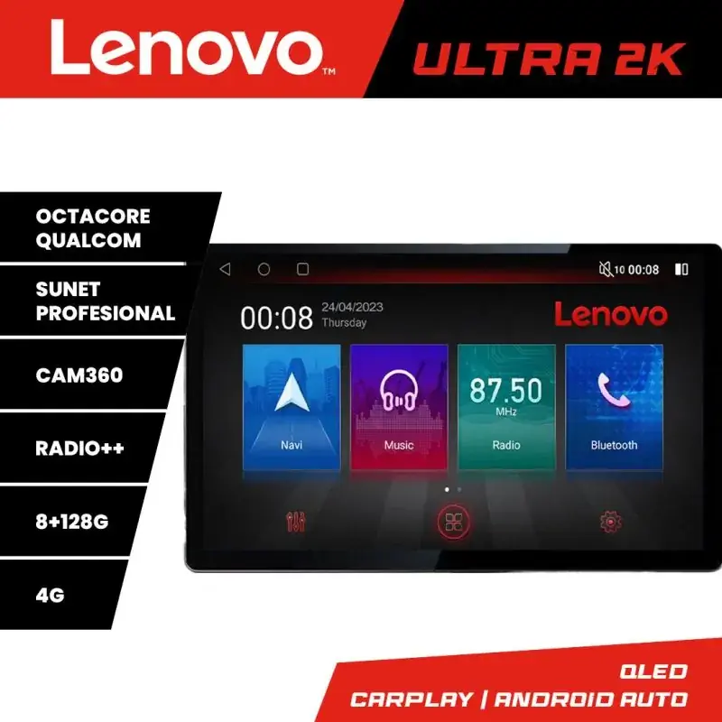 Calitate înaltă Navigatie Eclipse Cross 2019- N-eclipse ecran 13" 2K 8+128 Android Waze USB Navigatie 4G 360 Toslink Youtube Ra