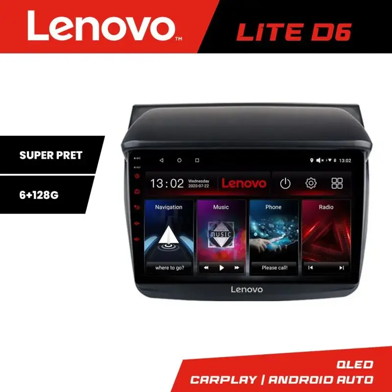 Calitate înaltă Navigatie Mitsubishi L200 2006-2014 Lenovo Kit-094 8 core 6+128 GB Android Waze USB Navigatie Internet Youtube Radio