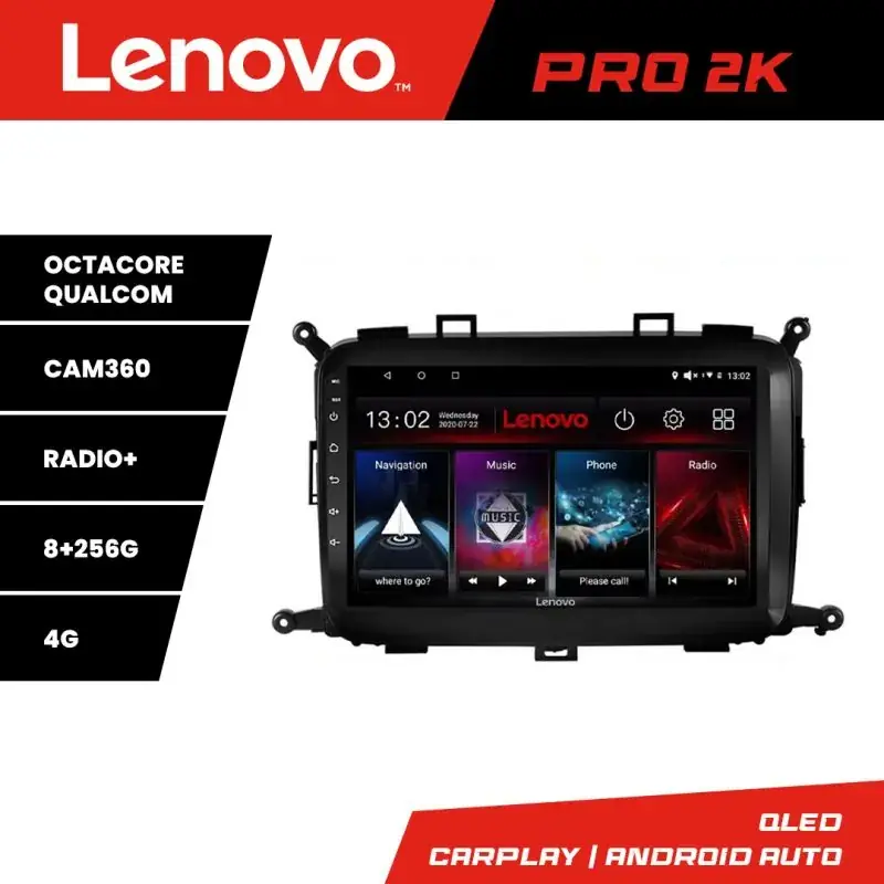 Transport gratuit Navigatie Kia Carens 2013-2018 Lenovo Kit-2023 8 core QLED 2K 8+256 360 Android Waze USB Navigatie Internet Youtube Radio