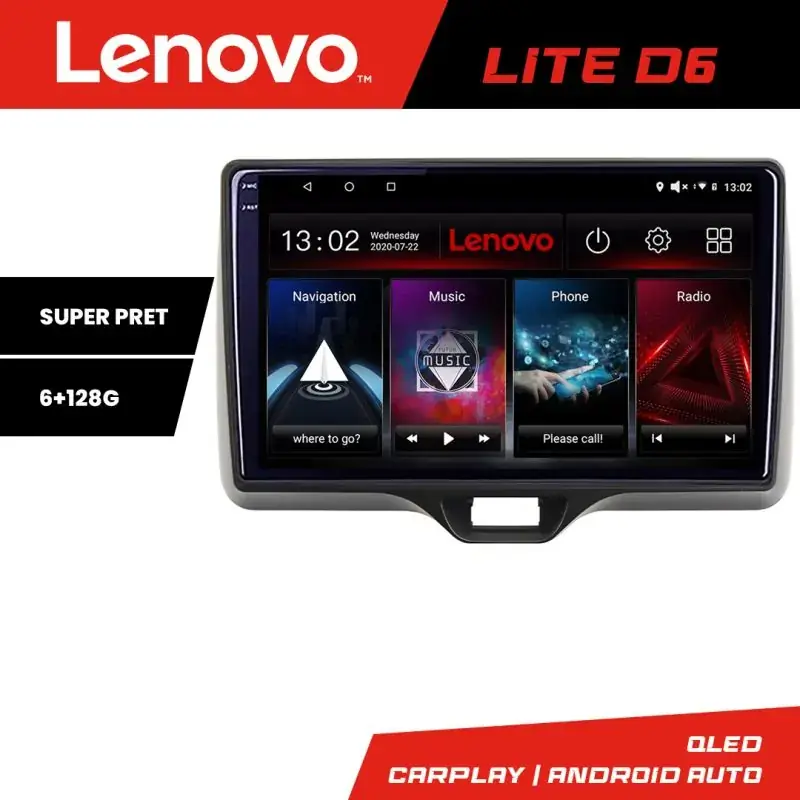 Cel mai bun preț Navigatie Toyota Yaris 2020- Android radio gps internet 8 core 6+128 Lenovo