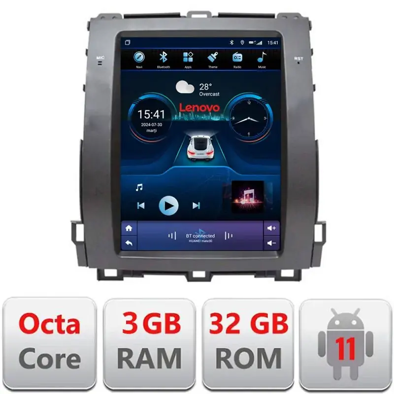 Super ofertă Navigatie Toyota Prado J120 high tip tesla radio gps internet 8 Core 3+32 4G carplay android auto  kit-tesla-456-high+ED v1