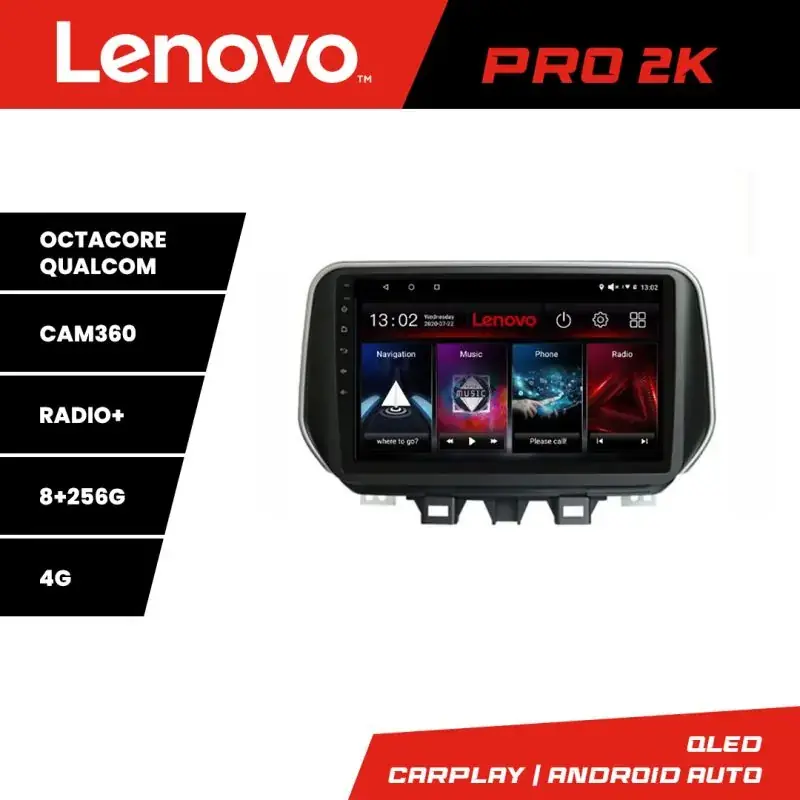Bestseller Navigatie Hyundai Tucson 2019  Lenovo Kit-1135 8 core QLED 2K 8+256 360 Android Waze USB Navigatie Internet Youtube Radio