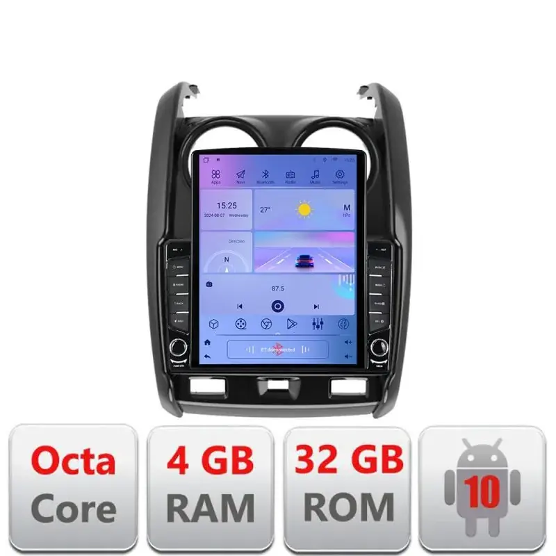 Calitate înaltă Navigatie Dacia Duster 2012-2019 G-157 ecran tip TESLA 9.7" cu Android Radio Bluetooth Internet GPS WIFI 4+32GB DSP 4G