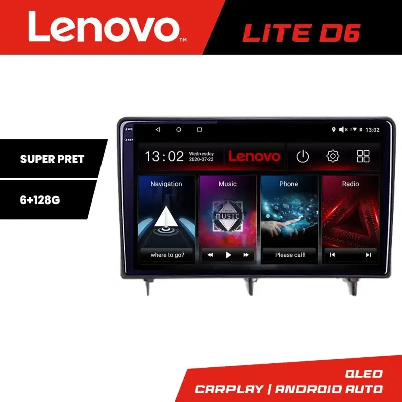 Bestseller Navigatie Honda Civic 2022- Lenovo QLED Octa core 6+128 DSP Wifi 5Ghz Android radio gps internet kit-civic2022+LITE-10-6+128