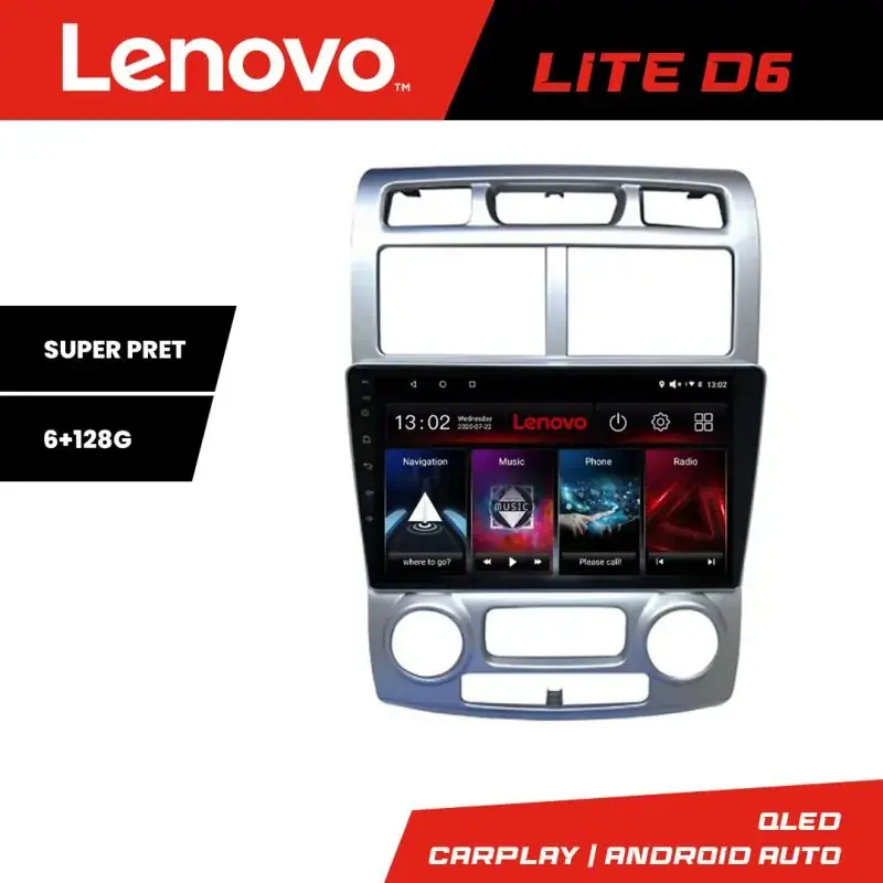 Vezi acum Navigatie Kia Sportage 2005-2007 Lenovo Kit-0023 8 core 6+128 GB Android Waze USB Navigatie Internet Youtube Radio