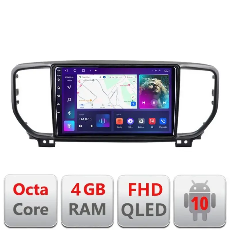 Retur gratuit Navigatie Kia Sportage facelift 2019 - B-sportage-19 Android Ecran QLED octa core 4+64 carplay android auto KIT-sportage-19+EDT-E309V3
