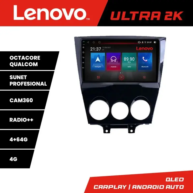 Vezi acum Navigatie Mazda RX8 2003-2008 Android radio gps internet 8 core QLED Qualcomm 4+64 360 Lenovo